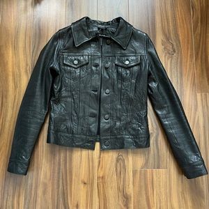 J Brand designer 100% lamb leather jacket